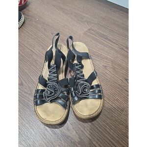 Rieker Regina Sandals Women’s Size 40 Embellished With Elastic Strap